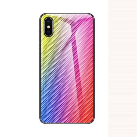 iPhone XS Max Hiilikuituinen karkaistun lasin kotelo