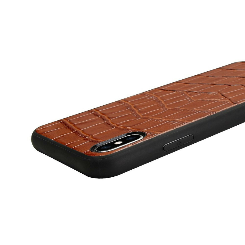 iPhone X aitoa nahkaa kotelo krokotiili tekstuuri