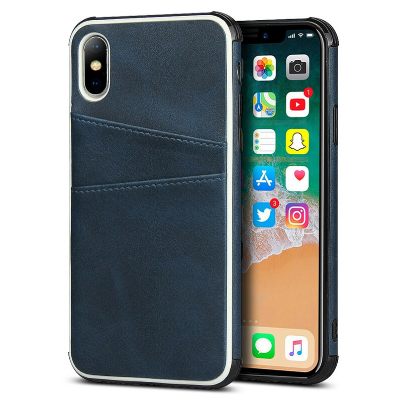 iPhone X yksivärinen kaksoiskorttikotelo