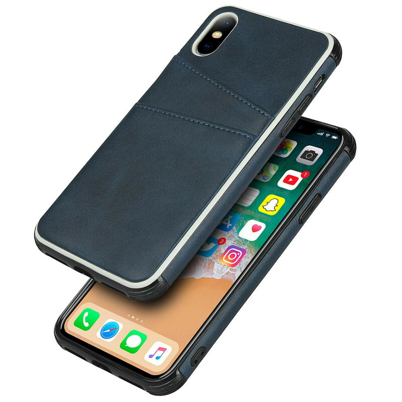 iPhone X yksivärinen kaksoiskorttikotelo