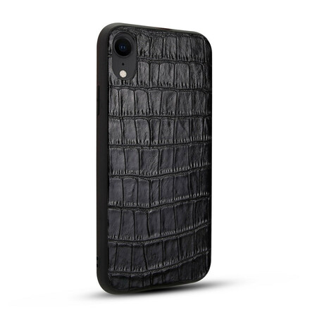 iPhone XR aitoa nahkaa kotelo krokotiili tekstuuri