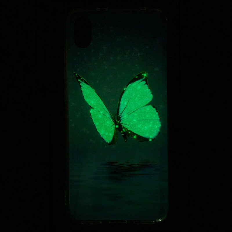 Xiaomi Redmi 7A Butterfly Case Sininen Fluorescent