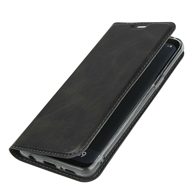 Flip Cover Samsung Galaxy S9 keinonahkainen luokka hihnalla varustettuna