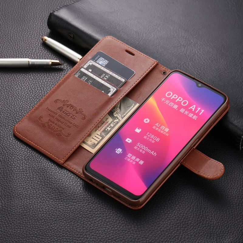 Kotelo Oppo A9 2020 AZNS Nahka vaikutus Kotelo Oppo A9 2020 AZNS Nahka vaikutus