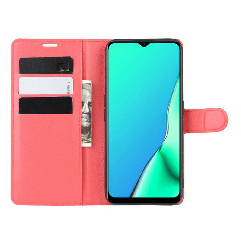 Oppo A9 2020 keinonahkainen kotelo Lychee