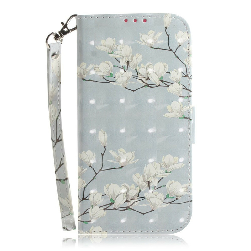 Xiaomi Redmi Note 8 hihna kukka puu tapauksessa