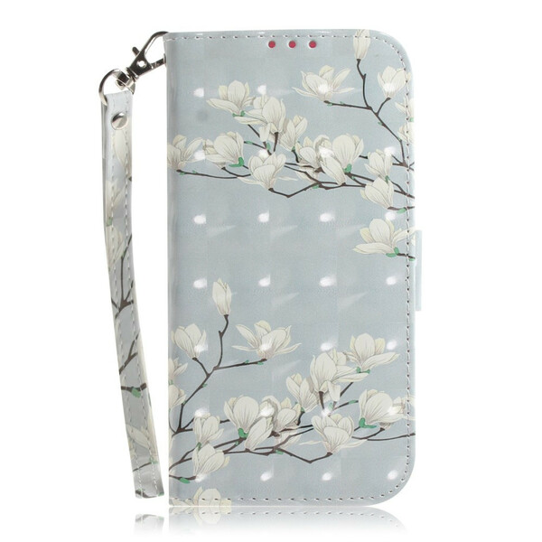 Xiaomi Redmi Note 8 hihna kukka puu tapauksessa
