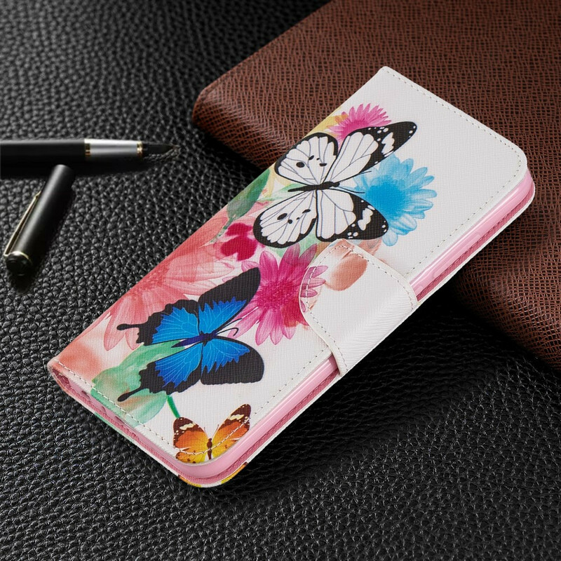 Xiaomi Redmi Note 8 Perhonen ja kukka maalattu asia