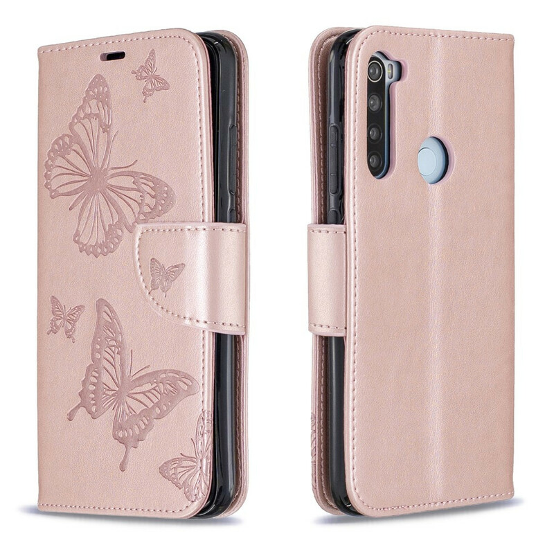 Xiaomi Redmi Note 8 Butterfly painettu hihna tapauksessa