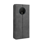  OnePlus 7T Vintage Leather Effect Flip Cover -suojakansi