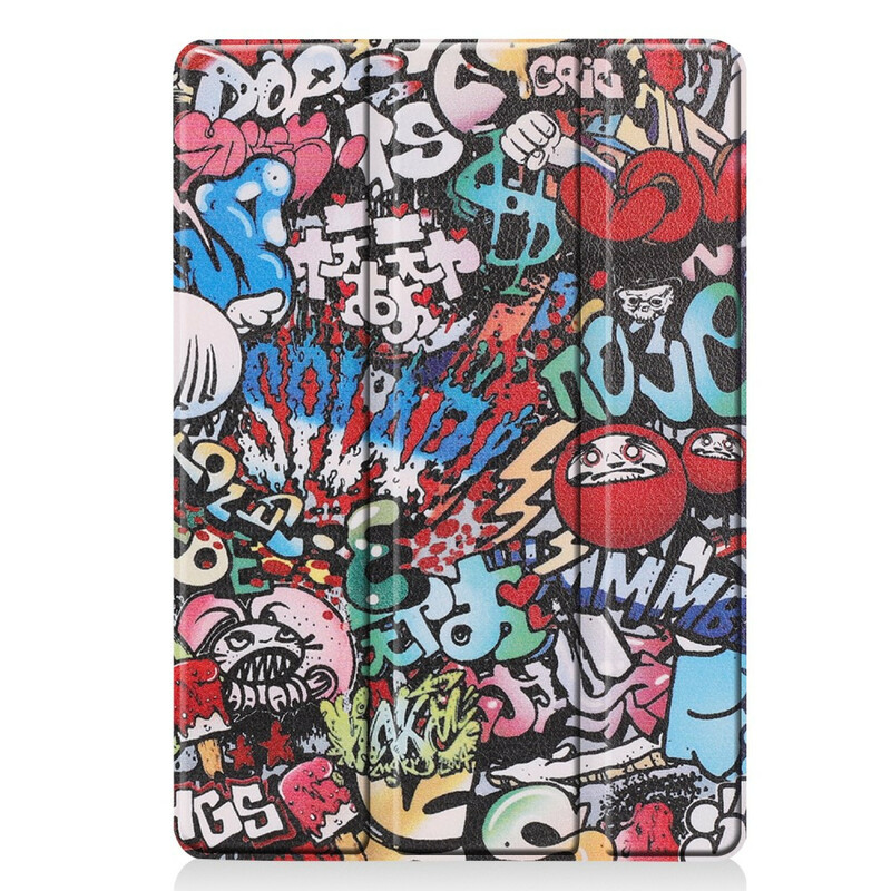 Smart Case iPad 10.2" (2019) keinonahkainen Graffiti Fun -setti