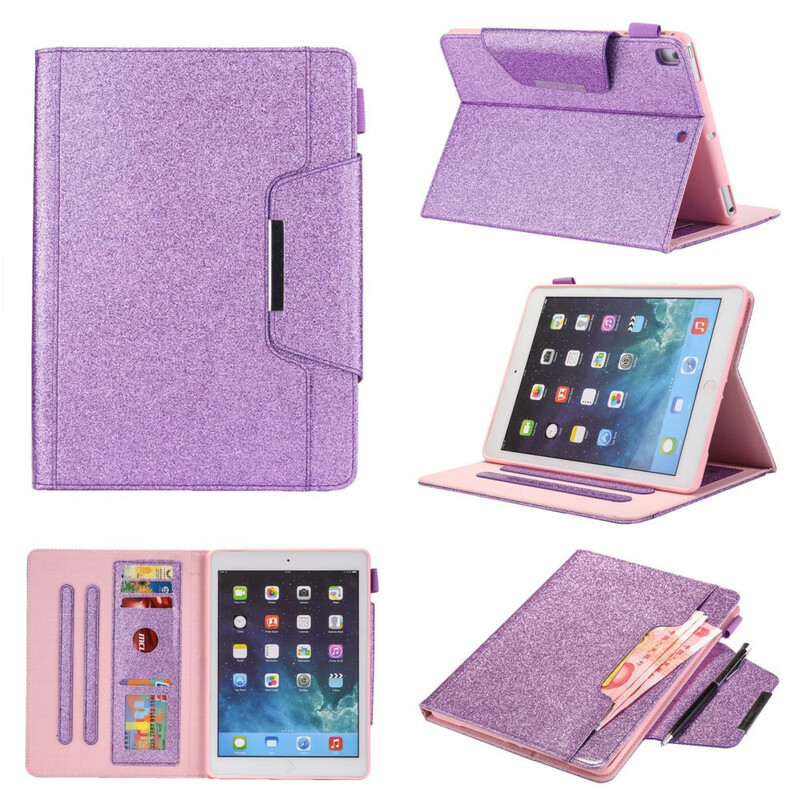 iPad Cover 10.2" (2019) Glitter Hopea lukko