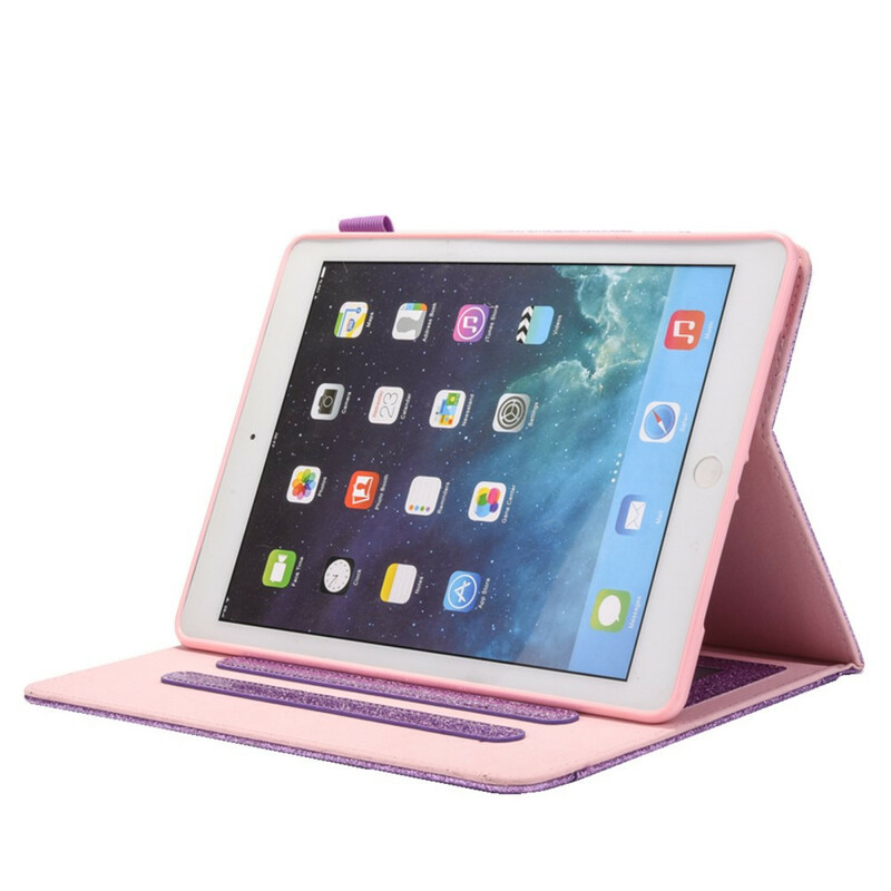 iPad Cover 10.2" (2019) Glitter Hopea lukko