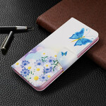Xiaomi Redmi 8 Perhonen ja kukka maalattu asia
