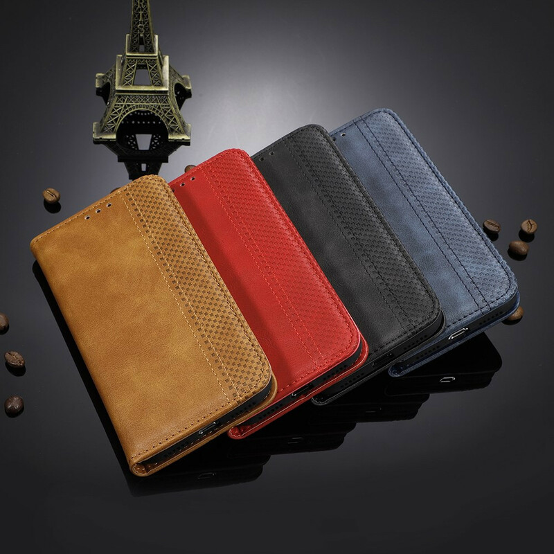 Flip Cover Xiaomi Redmi Note 8T vintage nahka vaikutus tyylikäs
