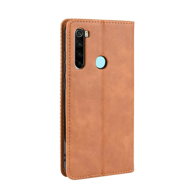Flip Cover Xiaomi Redmi Note 8T vintage nahka vaikutus tyylikäs