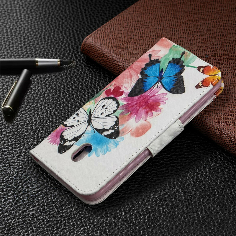 Xiaomi Redmi 8A Perhonen ja kukka maalattu asia