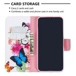 Xiaomi Redmi Note 8T Case maalattu perhosia ja kukkia