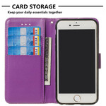 iPhone 6/6S Nahkakotelo Pure Color hihnalla