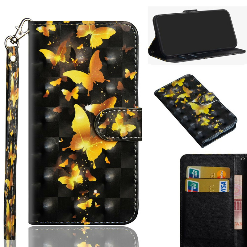 Samsung Galaxy A51 Keltainen perhoset Case