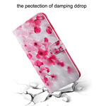 Samsung Galaxy A51 vaaleanpunainen kukka tapauksessa