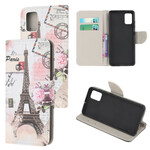 Samsung Galaxy A51 Eiffel-torni Retro Case Samsung Galaxy A51 Eiffel-torni Retro Case