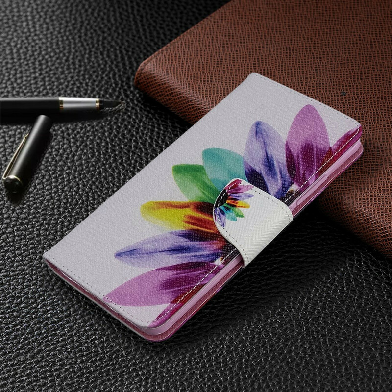 Xiaomi Mi Note 10 akvarelli kukka kotelo
