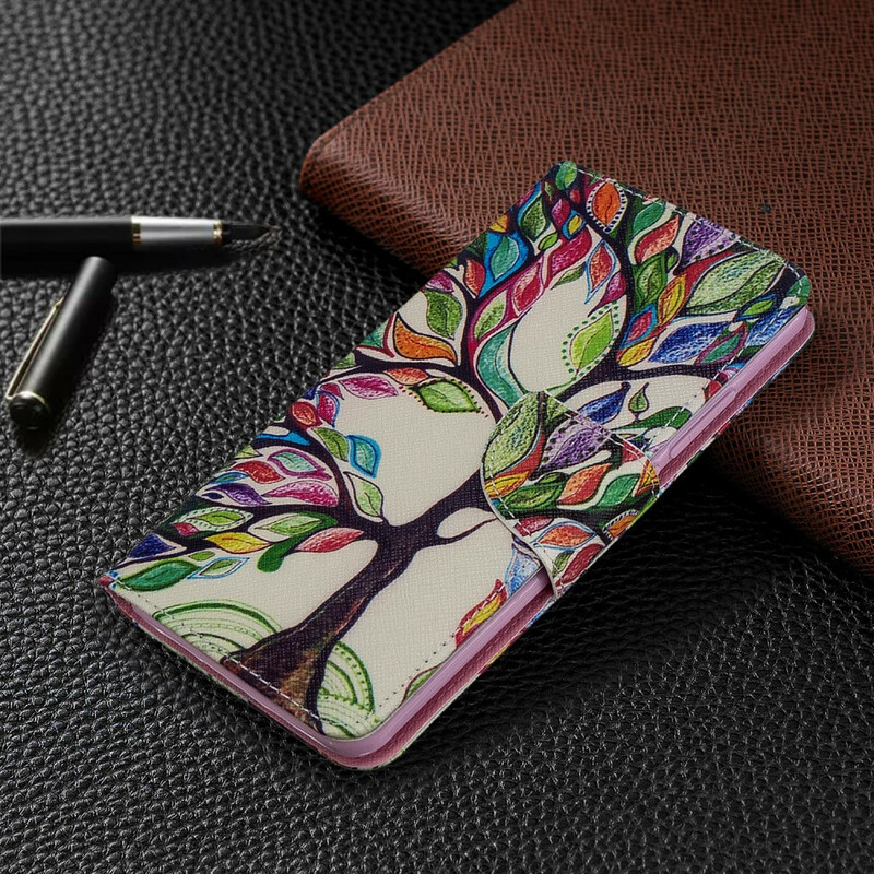 Xiaomi Mi Note 10 värikäs puu kotelo