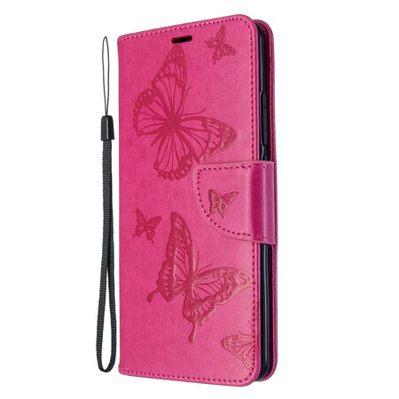 Xiaomi Mi Note 10 Butterfly painettu hihna tapauksessa