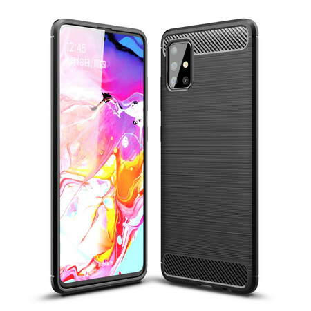 Samsung Galaxy A51 Harjattu hiilikuitu kotelo