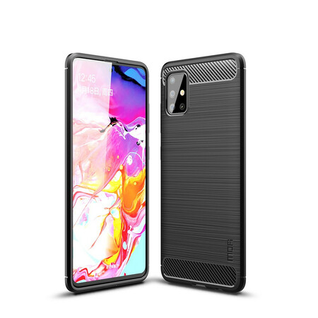 Samsung Galaxy A51 harjattu hiilikuitu tapauksessa MOFI
