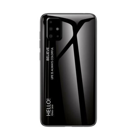 Samsung Galaxy A51 Cover Hello Karkaistu lasi