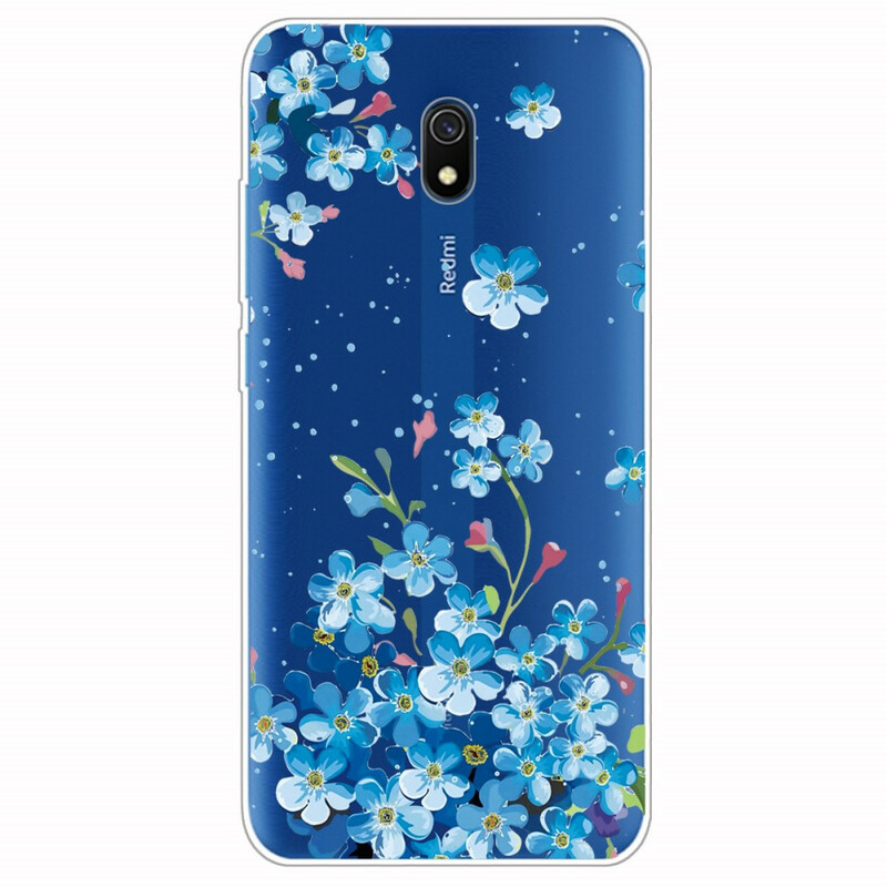 Xiaomi Redmi 8A Siniset kukat Kotelo