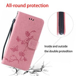 2019 Huawei P Smart Case Perhoset ja kukat hihnalla 2019 Huawei P Smart Case Perhoset ja kukat hihnalla