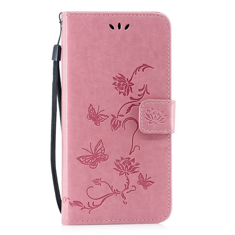 2019 Huawei P Smart Case Perhoset ja kukat hihnalla 2019 Huawei P Smart Case Perhoset ja kukat hihnalla