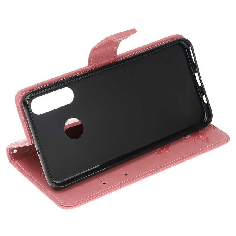 2019 Huawei P Smart Case Perhoset ja kukat hihnalla 2019 Huawei P Smart Case Perhoset ja kukat hihnalla