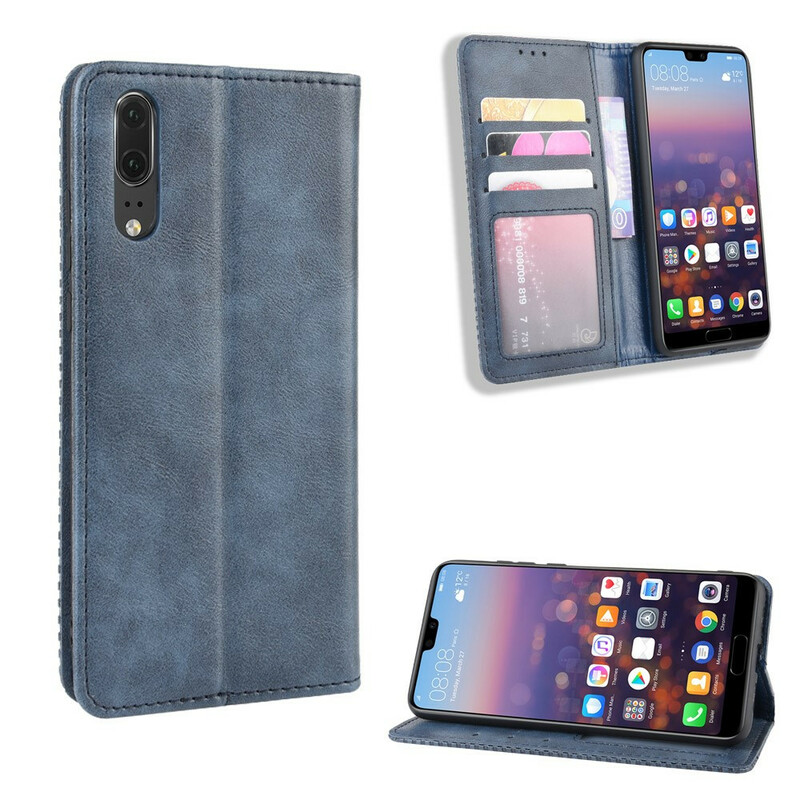 Flip Cover Huawei P20 Vintage Leather Effect tyylikäs