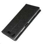 Flip Cover Sony Xperia XZ1 Style pehmeä nahka hihnalla varustettuna