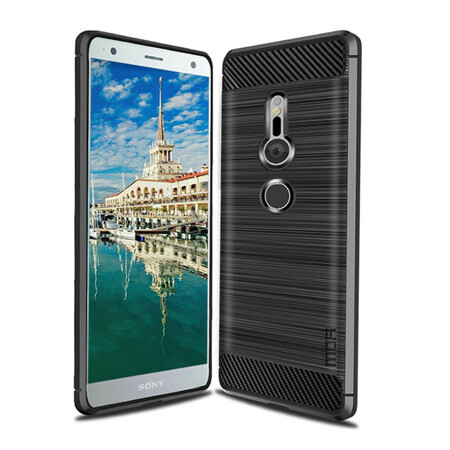Sony Xperia XZ2 harjattu hiilikuitu tapauksessa MOFI