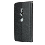Flip Cover Sony Xperia XZ2 Style pehmeä nahka hihnalla varustettuna