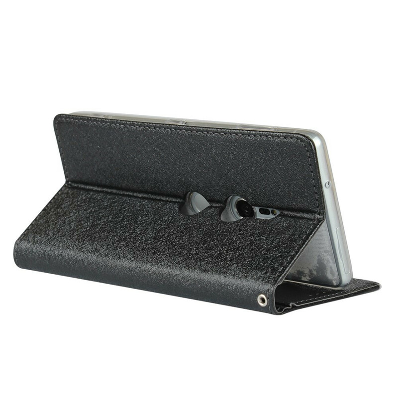 Flip Cover Sony Xperia XZ2 Style pehmeä nahka hihnalla varustettuna
