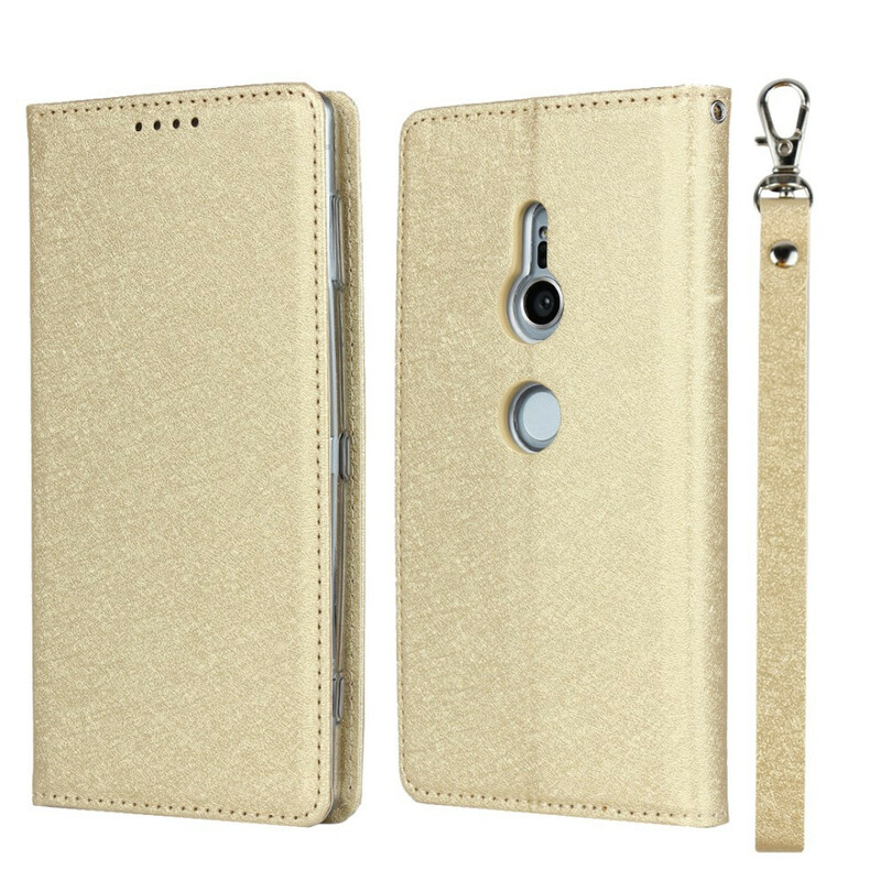 Flip Cover Sony Xperia XZ2 Style pehmeä nahka hihnalla varustettuna Flip Cover Sony Xperia XZ2 Style pehmeä nahka hihnalla varustettuna