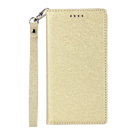 Flip Cover Sony Xperia XZ2 Style pehmeä nahka hihnalla varustettuna