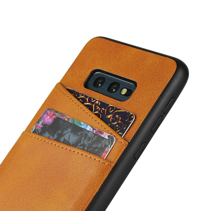 Samsung Galaxy S10e Nahkakotelo Double Card Case