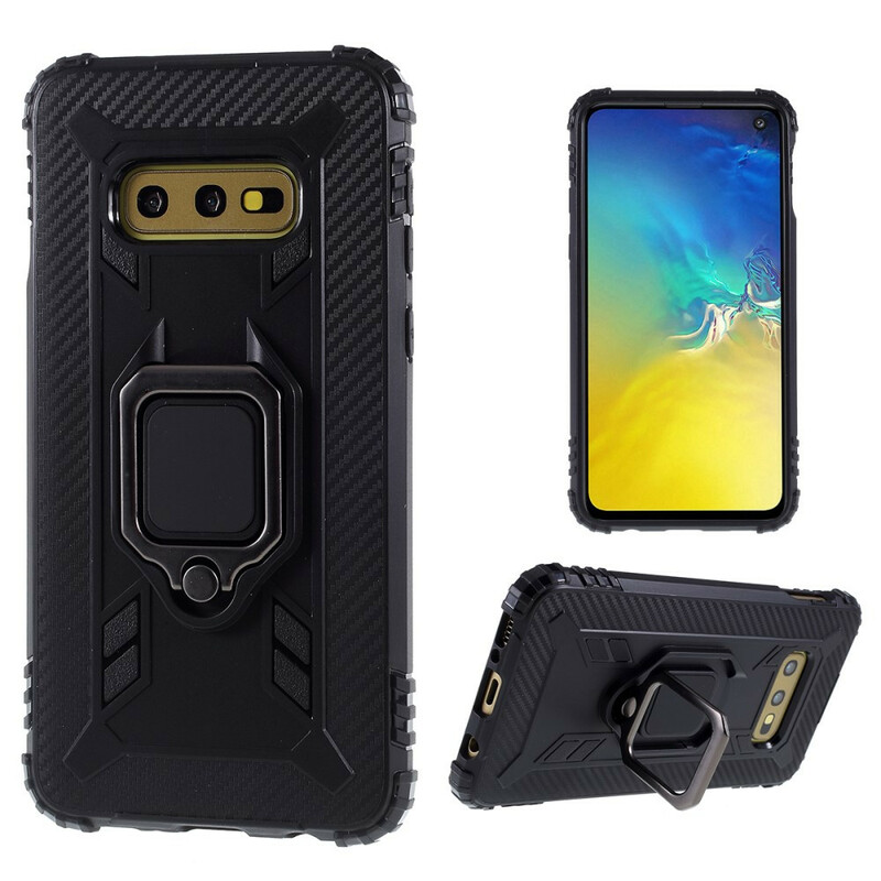 Samsung Galaxy S10e rengas ja hiilikuitu asia