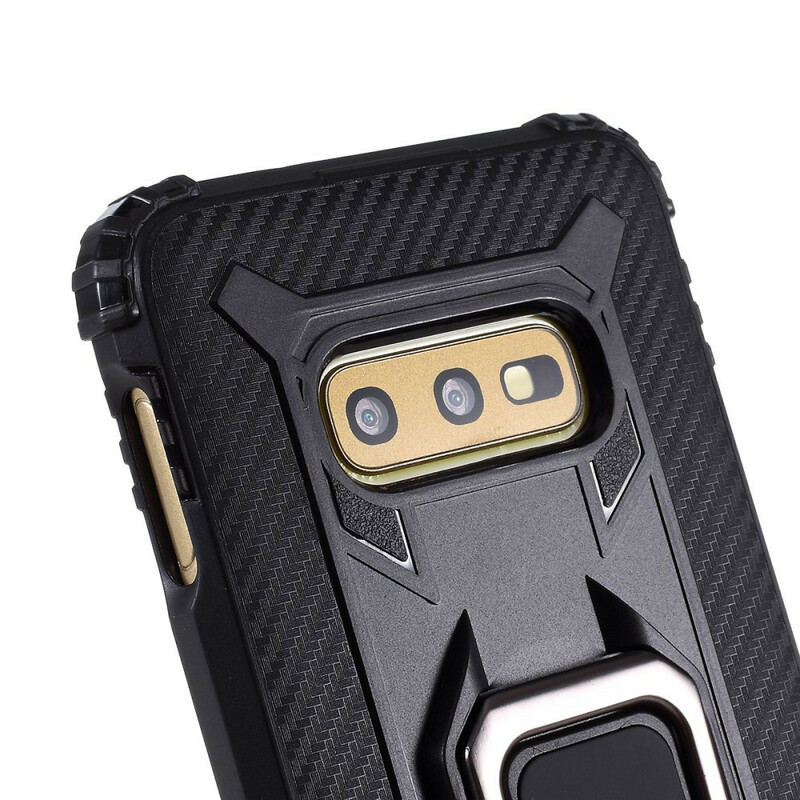 Samsung Galaxy S10e rengas ja hiilikuitu asia