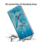 Samsung Galaxy A71 Case Flying Blue Perhoset