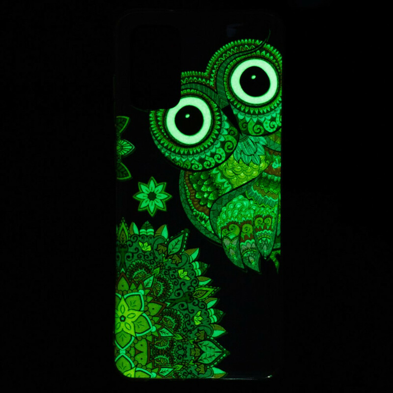 Samsung Galaxy S20 Plus Pöllö asia Fluorescent Mandala