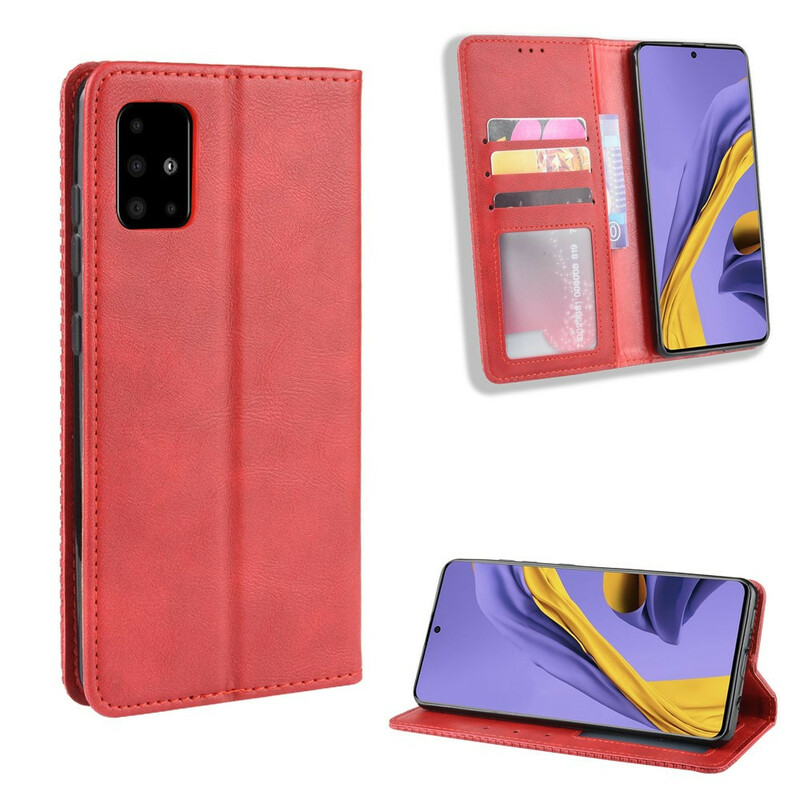 Flip Cover Samsung Galaxy A71 nahkatehoste Vintage tyylikäs