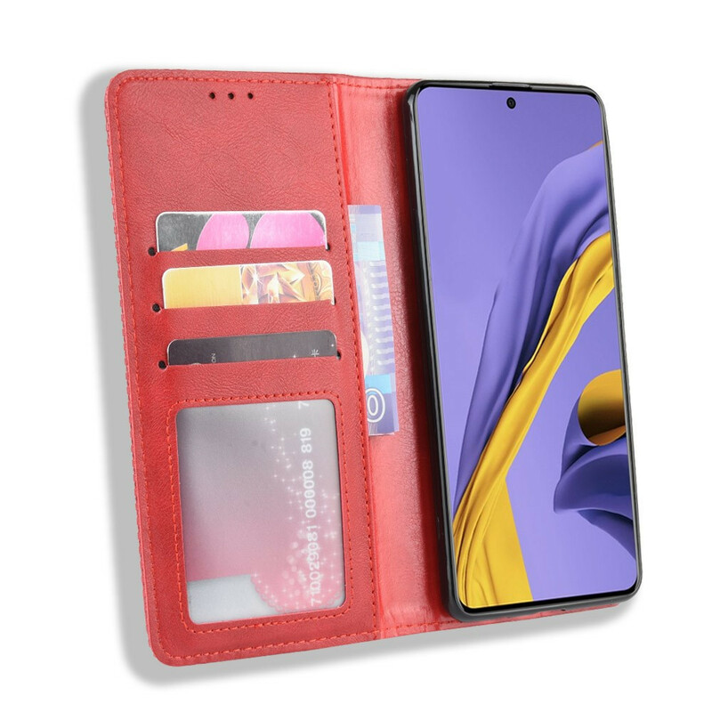 Flip Cover Samsung Galaxy A71 nahkatehoste Vintage tyylikäs